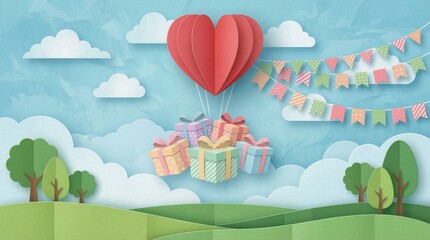 Love Background with Romantic Hearts, Soft Light