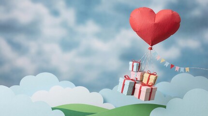 Love Background with Romantic Hearts, Soft Light