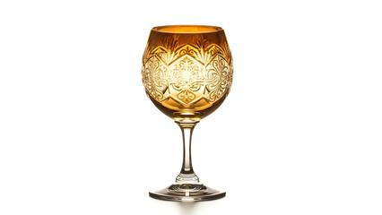 Luxury Gold-Tone Glassware &mdash; Minimalist White Background