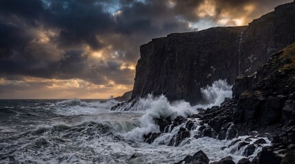 sunset in the mountains