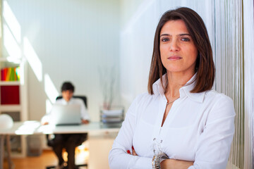 Modern businesswoman at her office