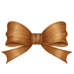 Illustration of a Gold Gift Bow