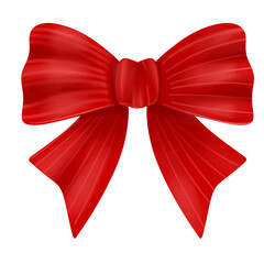 Illustration of a Red Ribbon Bow