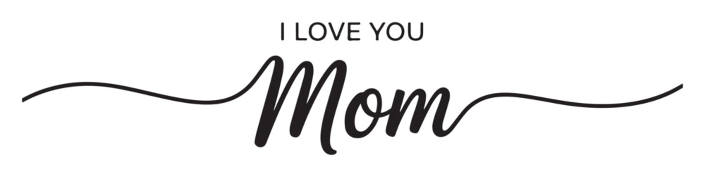 Mother Love Text on White Background