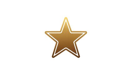 gold star isolated on white background