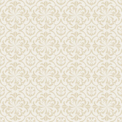 modern seamless vintage damask floral pattern with repeating ornamental flowers and classic decorative design for contemporary surfaces, wallpapers, textiles, interior design and background. © PPS Inspire Art