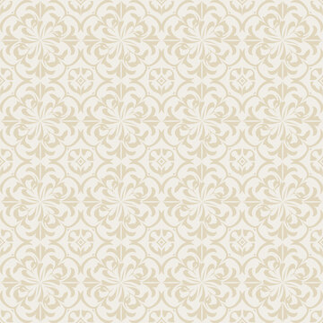 modern seamless vintage damask floral pattern with repeating ornamental flowers and classic decorative design for contemporary surfaces, wallpapers, textiles, interior design and background.