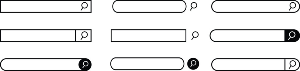 Obraz premium Search bar icons