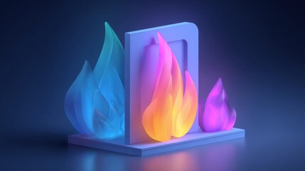 Online Legal Compliance Concept With Abstract Firewall Shapes in a Modern Layout Showcasing Cybersecurity Themes