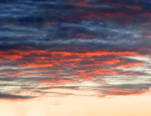 Fototapeta premium Bright clouds in the evening sky