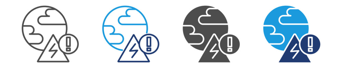 energy crisis icon set multiple style