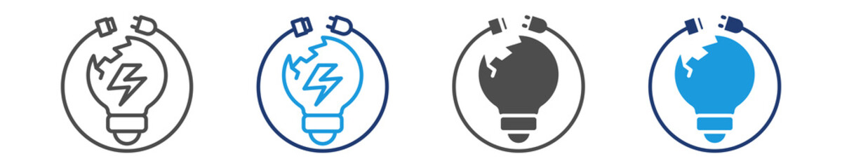 energy poverty icon set multiple style