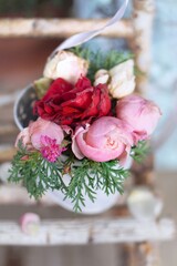 wedding bouquet on the table