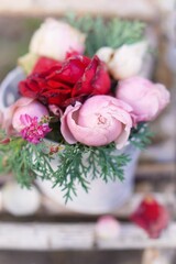bouquet of pink roses