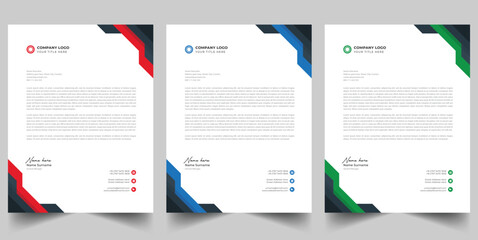 Modern Corporate Branding Letterhead Collection
