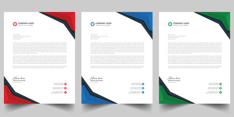 Modern Corporate Branding Letterhead Collection