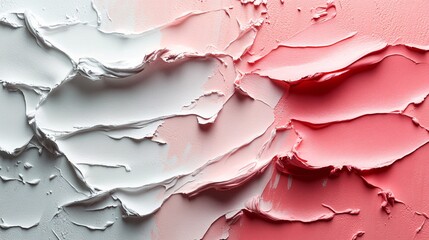 Fototapeta premium An artistic representation of dry skin using a photorealistic effect, with a textured surface featuring a gradient from white to pink. Great for skincare, beauty or medical concepts.