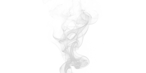 Graceful white smoke swirl rising against stark black background abstract ethereal vapor mysterious atmospheric design