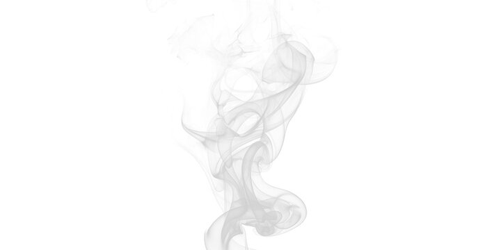 Graceful white smoke swirl rising against stark black background abstract ethereal vapor mysterious atmospheric design