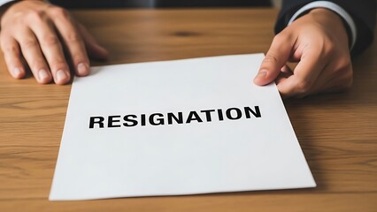 Resignation Letter on Desk