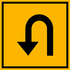 Road Arrow Flat Style Vector Icon Traffic Direction Symbol and Navigation Outline Graphic Group Featuring Turn, Curve and Wayfinding Arrow Signs