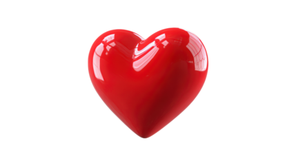 Red heart with valentine's day glossy transparent background for graphic element and love celebration on valentine's day vector heart shapes design