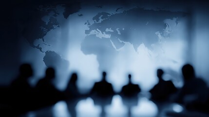 B2B global expansion review, leadership team analyzing brand awareness trends worldwide