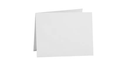 Two white sheets of paper on transparent background for business presentation
