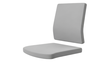 A white toilet seat and lid on transparent background for plumbing and bathroom design use