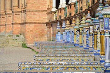 Plaza de Espana or Spain Square in Seville, Andalusia, Spain