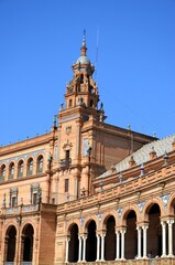 Plaza de Espana or Spain Square in Seville, Andalusia, Spain