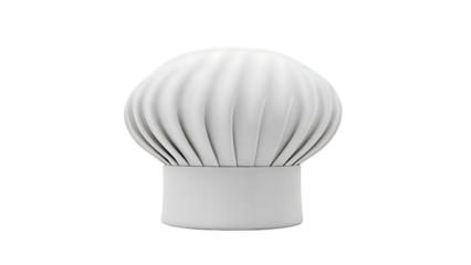 White chef hat on transparent background
