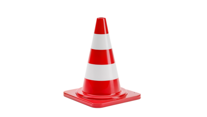 Red and white traffic cone