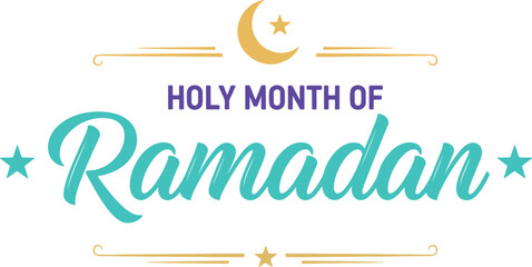 Elegant Ramadan Calligraphy Vector Lettering