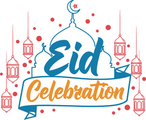 Eid Mubarak Calligraphy Vector Lettering