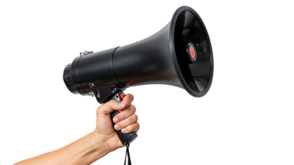 Person Holding Black Megaphone