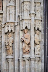Detail of Main door of the Assumption of Saint Mary of the See cathedral Seville Spain