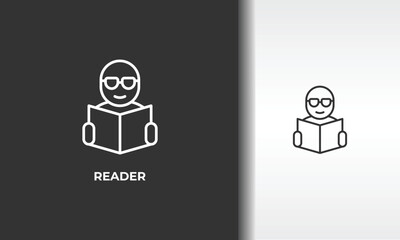 Reader Vector, Icon Or Logo Sign Isolated Symbol Illustration