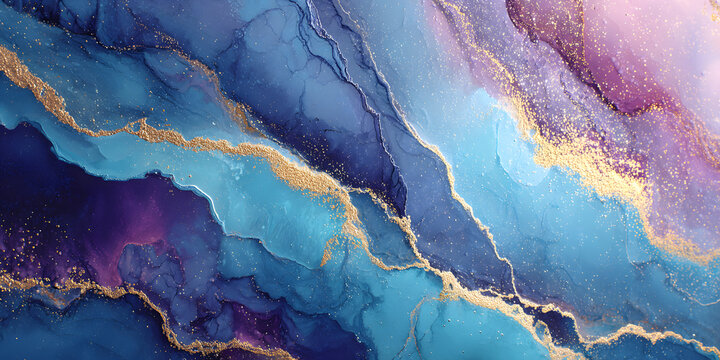 A fluid, liquid abstract background with a flowing color gradient. This abstract background wallpaper features noise and a grainy texture, Evoking a dreamlike and surreal ambiance. - Powered by Adobe