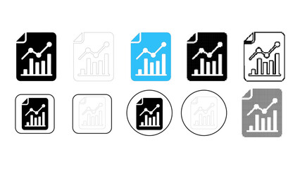 Obraz premium Data report icon showing charts and graphs