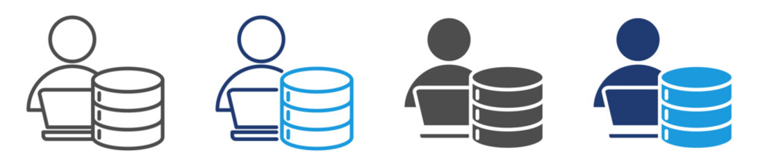 database administrator icon sheet multiple style