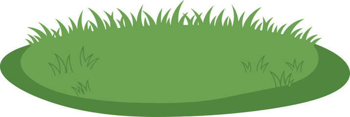Fototapeta premium Vibrant Green Grass Patch Illustration Perfect for Backgrounds and Nature Designs