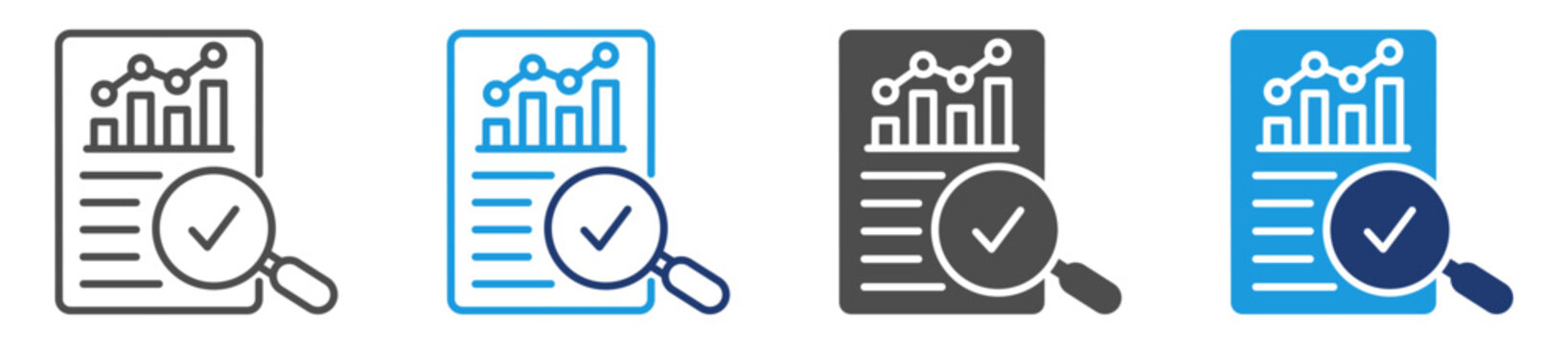 data analysis icon sheet multiple style