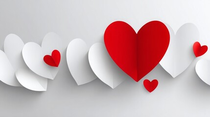 Abstract heart shapes pattern for Valentine love caring background, romantic pink red design symbolizing affection, kindness, emotion and relationship themes for festive greeting