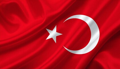 "Turkish national flag with red background, white crescent and star symbolizing heritage and unity."
