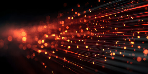 Red line of light speed motion background. red fast movement background design faster. concept texture of digital technology speedy move and space black