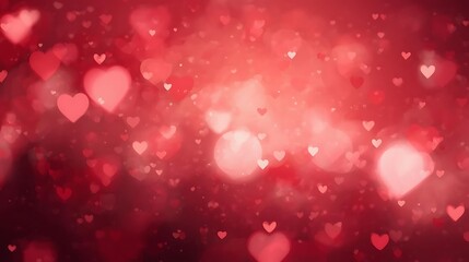 Romantic hearts in a dreamy glow