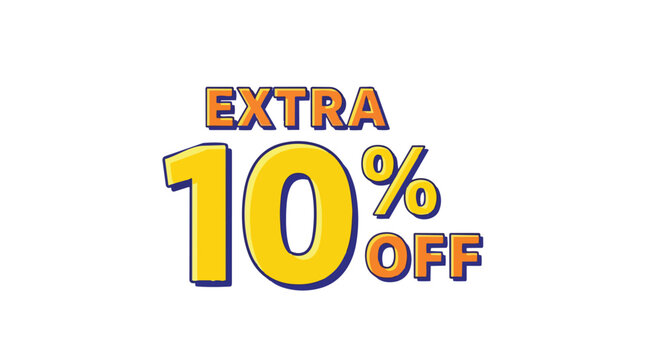 Vibrant promotional graphic announcing a substantial ten percent reduction for a limited period