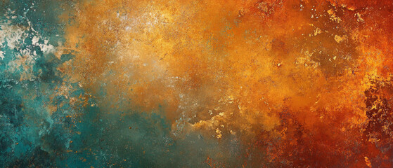 A digital landscape with a bright sunset and distortions is suitable for futuristic presentations, forming a dynamic background for technological themes.