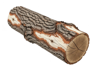 Cross-section of a log revealing its annual rings